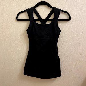Size 2 Black Lululemon Tank Top